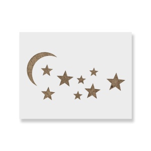 Sablon Perete vopsire, tencuiala 0.7mm Lună și Stele model MXSP7468