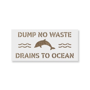 Sablon Perete vopsire, tencuiala 0.7mm No Dumping Drains to Ocean Refolosibil, model MXSP7210 - Img 1