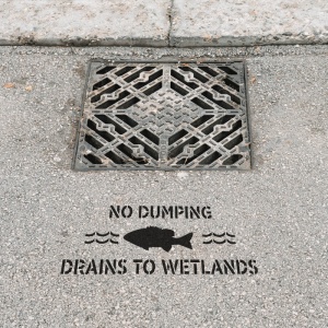Sablon Perete vopsire, tencuiala 0.7mm No Dumping Drains to Wetlands Refolosibil, model MXSP7243 - Img 3