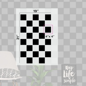 Sablon Perete vopsire, tencuiala 900x600x0.7mm Checker Refolosibil, model MXSP7121 - Img 3