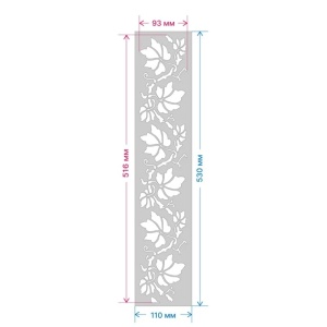 Sablon Perete vopsire, tencuiala dimensiune 530x110 mm grosime 0,7mm Bordura 3 MXSP7381