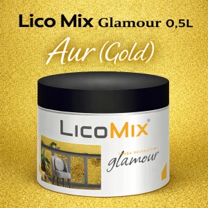 Vopsea decorativă Lico Mix Glamour 0,5L Aur (Gold) LICO6916 - Img 2
