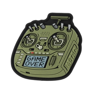 Emblema Patch Petic Radiomaster Boxer Controller "Game Over" 3D PVC, 60x73 mm, Verde/Olive