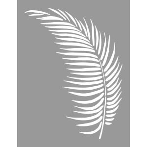 Sablon 560x430x0.7mm, Frunza de Palmier, Refolosibil MX70001