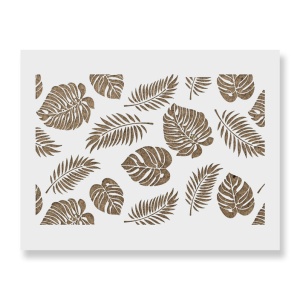 Sablon 900x600x0.7mm Monstera Leaves Refolosibil, model MXSP7025