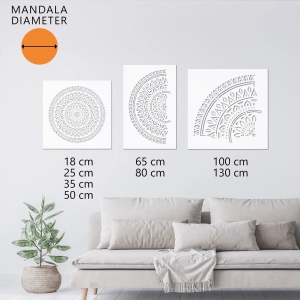 Sablon Perete 25cm BHADRA MANDALA 0.7mm model MXSP7604 marime 25cm X 25cm - Img 3