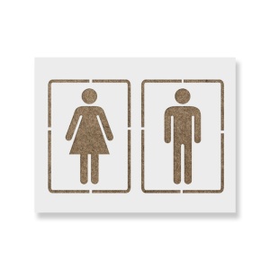 Sablon Perete vopsire, tencuiala 0.7mm Bathroom Sign Refolosibil, model MXSP7211