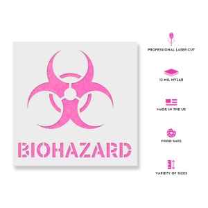 Sablon Perete vopsire, tencuiala 0.7mm Biohazard Symbol Refolosibil, model MXSP7217 - Img 2