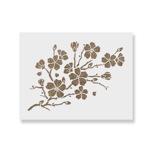 Sablon Perete vopsire, tencuiala 0.7mm Cherry Blossom Stencil Refolosibil, model MXSP7163