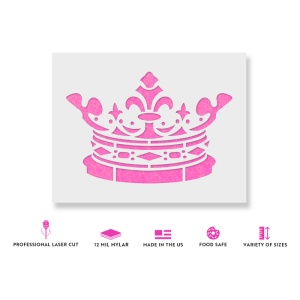 Sablon Perete vopsire, tencuiala 0.7mm Coroană Regală model MXSP7476 - Img 2