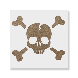Sablon Perete vopsire, tencuiala 0.7mm Craniu cu Oase Încroșate model MXSP7479