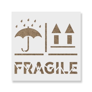Sablon Perete vopsire, tencuiala 0.7mm Fragile Right Side Up Keep Dry Refolosibil, model MXSP7221