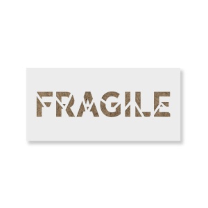 Sablon Perete vopsire, tencuiala 0.7mm Fragile Word Broken Refolosibil, model MXSP7251