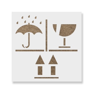 Sablon Perete vopsire, tencuiala 0.7mm Keep Dry Fragile Up Refolosibil, model MXSP7241