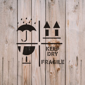 Sablon Perete vopsire, tencuiala 0.7mm Keep Dry Fragile Up Text Refolosibil, model MXSP7220 - Img 3