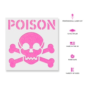 Sablon Perete vopsire, tencuiala 0.7mm Poison Symbol Refolosibil, model MXSP7227 - Img 2