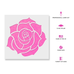 Sablon Perete vopsire, tencuiala 0.7mm Rose Stencil Refolosibil, model MXSP7167 - Img 2