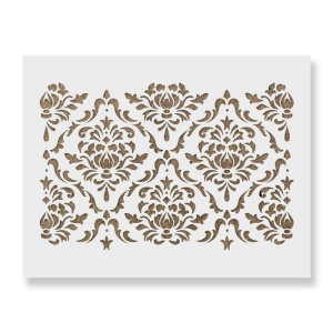 Sablon Perete vopsire, tencuiala 900x600x0.7mm Damask Floral Refolosibil, model MXSP7070 - Img 1