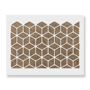 Sablon Perete vopsire, tencuiala 900x600x0.7mm Hexagon Illusion Refolosibil, model MXSP7110