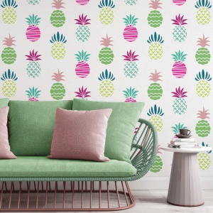 Sablon Perete vopsire, tencuiala 900x600x0.7mm Styled Pineapple Refolosibil, model MXSP7113 - Img 3