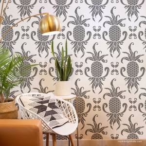 Sablon Perete vopsire, tencuiala dimensiune 900x600 x mm grosime 0,7mm Hospitality Pineapple model MXSP7506