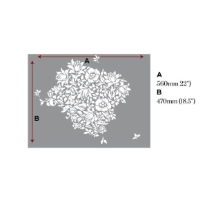 Sablon Perete vopsire, tencuiala Mallow dimensiune 560x470 mm grosime 0,7mm model MXSP7375