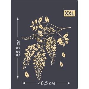 Sablon Perete vopsire, tencuiala Wisteria 585x485 mm grosime 0,7mm model MXSP7367