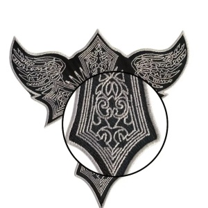 Petic Brodat cu Crucifix în Stil Punk, Aplică Decorativă cu Spate Adhesiv, pentru Geaca Motociclist, Negru şi Alb - Img 5