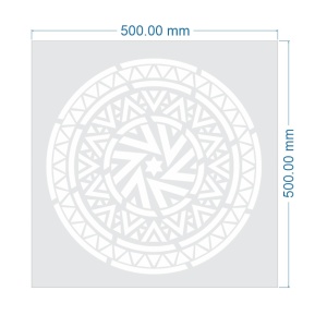 Sablon Perete vopsire, tencuiala 0.7mm 0 model Mandala Concentric Shutter MXSP9601 diferite marimi