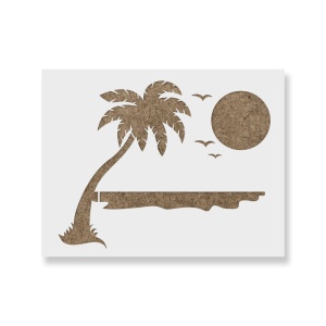 Sablon Perete vopsire, tencuiala 0.7mm Beach Stencil Refolosibil, model MXSP7174