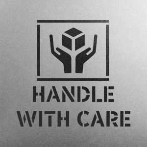 Sablon Perete vopsire, tencuiala 0.7mm Handle With Care Symbol Refolosibil, model MXSP7230 - Img 4