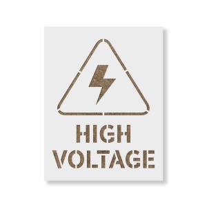 Sablon Perete vopsire, tencuiala 0.7mm High Voltage Symbol Refolosibil, model MXSP7232