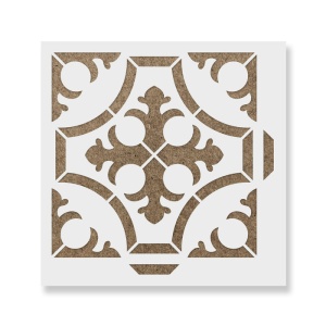 Sablon Perete vopsire, tencuiala 0.7mm Yarrow Tile Stencil Refolosibil, model MXSP7282 - Img 2
