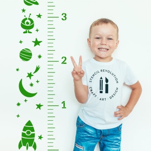 Sablon Perete vopsire, tencuiala 900x600x0.7mm Space Growth Chart Refolosibil, model MXSP7134 - Img 2