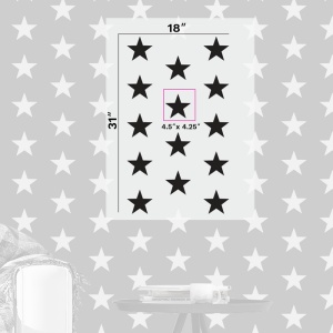 Sablon Perete vopsire, tencuiala 900x600x0.7mm Star Pattern Refolosibil, model MXSP7127 - Img 2