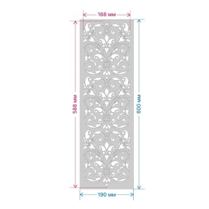 Sablon Perete vopsire, tencuiala dimensiune 600x190 mm grosime 0,7mm Bordura 7 MXSP7377