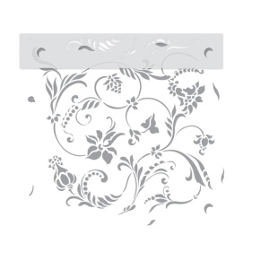 Sablon Perete vopsire, tencuiala dimensiune 900x600 x mm grosime 0,7mm Flourish Allover model MXSP7514