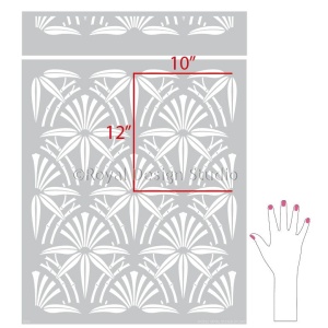 Sablon Perete vopsire, tencuiala dimensiune 900x600 x mm grosime 0,7mm Upscaled Cabana Bamboo model MXSP7494 - Img 6