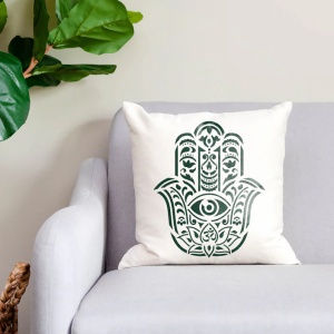Sablon Perete vopsire, tencuiala x0.7mm Hamsa Palm Mandala Refolosibil, model MXSP7143 - Img 5