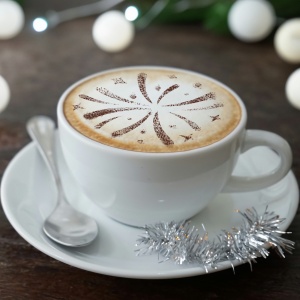 Set 14 sabloane decorare cafea 29 si 7 cm 0.5mm Revelion model MXSP7358