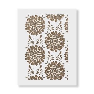 Sablon 900x600x0.7mm All-Over Dahlia Refolosibil, model MXSP7017