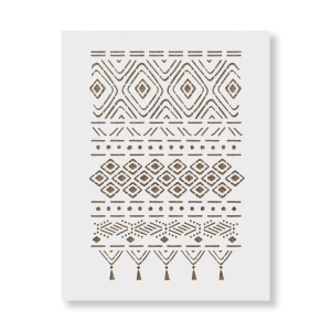 Sablon 900x600x0.7mm Tribal Rug Refolosibil, model MXSP7027