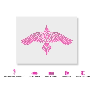 Sablon Perete vopsire, tencuiala 0.7mm Corb Tribal model MXSP7463 - Img 2