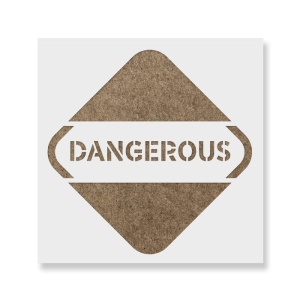 Sablon Perete vopsire, tencuiala 0.7mm Dangerous Sign Symbol Refolosibil, model MXSP7253