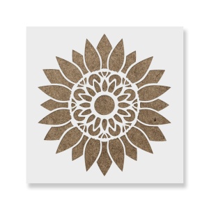 Sablon Perete vopsire, tencuiala 0.7mm Mandala Sunflower Stencil Refolosibil, model MXSP7175