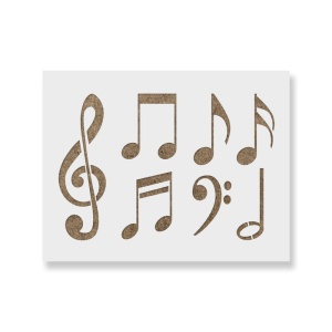 Sablon Perete vopsire, tencuiala 0.7mm Note Muzicale model MXSP7448