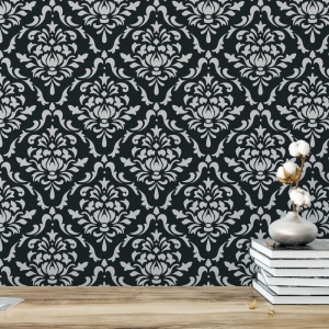 Sablon Perete vopsire, tencuiala 900x600x0.7mm Damask Floral Refolosibil, model MXSP7070 - Img 2