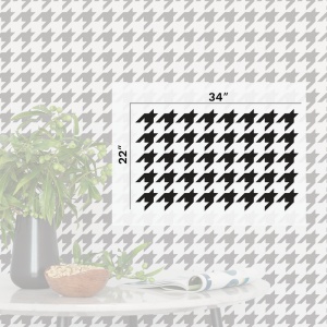 Sablon Perete vopsire, tencuiala 900x600x0.7mm Houndstooth Refolosibil, model MXSP7117 - Img 2