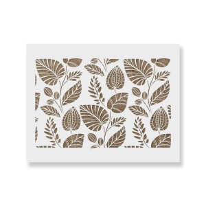 Sablon Perete vopsire, tencuiala 900x600x0.7mm Scandinavian Palm Leaves Refolosibil, model MXSP7062 - Img 1