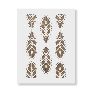 Sablon Perete vopsire, tencuiala 900x600x0.7mm Tribal Paddle Refolosibil, model MXSP7132